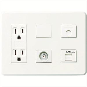 Ａｂａｎｉａｃｔ　情報コンセント　ＴＥＬ／ＬＡＮ／ＴＶ（４Ｋ８Ｋ対応）　カテ５ｅ TRUSCO