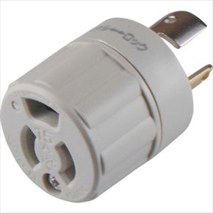 アメリカン電機　アダプター　引掛形→抜止形　白　接地２Ｐ１５Ａ１２５Ｖ TRUSCO