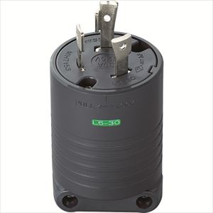 明工　接地２Ｐ３０Ａ引掛プラグ（Ｌ５－３０）３０Ａ．１２５Ｖ（黒） TRUSCO