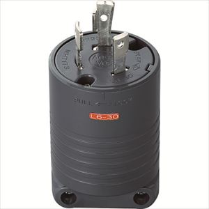 明工　接地２Ｐ３０Ａ引掛プラグ（Ｌ６－３０）３０Ａ．２５０Ｖ（黒） TRUSCO