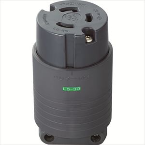 明工　接地２Ｐ３０Ａ引掛コネクターボデー（Ｌ５－３０）３０Ａ．１２５Ｖ（黒） TRUSCO