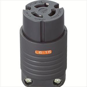 明工　接地２Ｐ１５Ａ引掛コネクターボデー（Ｌ６－１５）１５Ａ．２５０Ｖ（黒） TRUSCO