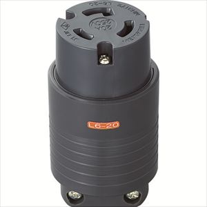 明工　接地２Ｐ２０Ａ引掛コネクターボデー（Ｌ６－２０）２０Ａ．２５０Ｖ（黒） TRUSCO