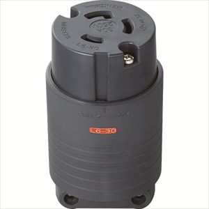 明工　接地２Ｐ３０Ａ引掛コネクターボデー（Ｌ６－３０）３０Ａ．２５０Ｖ（黒） TRUSCO