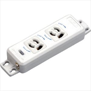 明工　機器用抜け止め接地コンセント（２コ口） TRUSCO