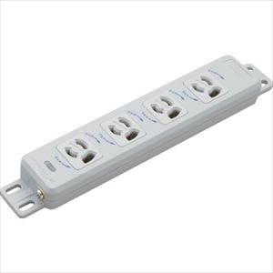 明工　機器用抜け止め接地コンセント（４コ口） TRUSCO