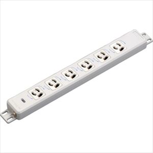 明工　機器用抜け止め接地コンセント（６コ口）　 TRUSCO