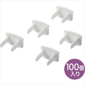 ＳＡＮＷＡ　電源タップ用コンセントキャップ　ホワイト　２０×１６．８×１４ｍｍ　１００個入 TRUSCO