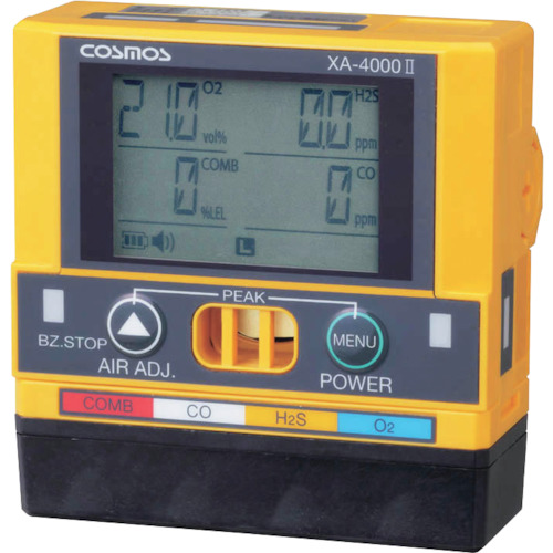 電機マルチ型ガス検知器　XA-44002B-BC9-AC　対象ガス　可燃性ガス（メタン）・硫化水素・酸素・一酸化炭素　TRUSCO