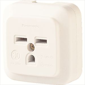 Ｐａｎａｓｏｎｉｃ　接地２Ｐ３０Ａ角型コンセント　薄型　ミルキーホワイト TRUSCO