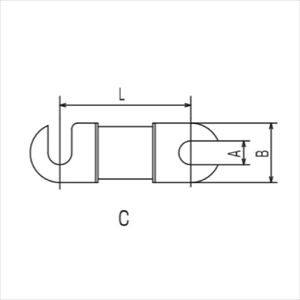 銅つめ付ヒューズ(甲型) CuF 250A/55mm Cタイプ 30個入