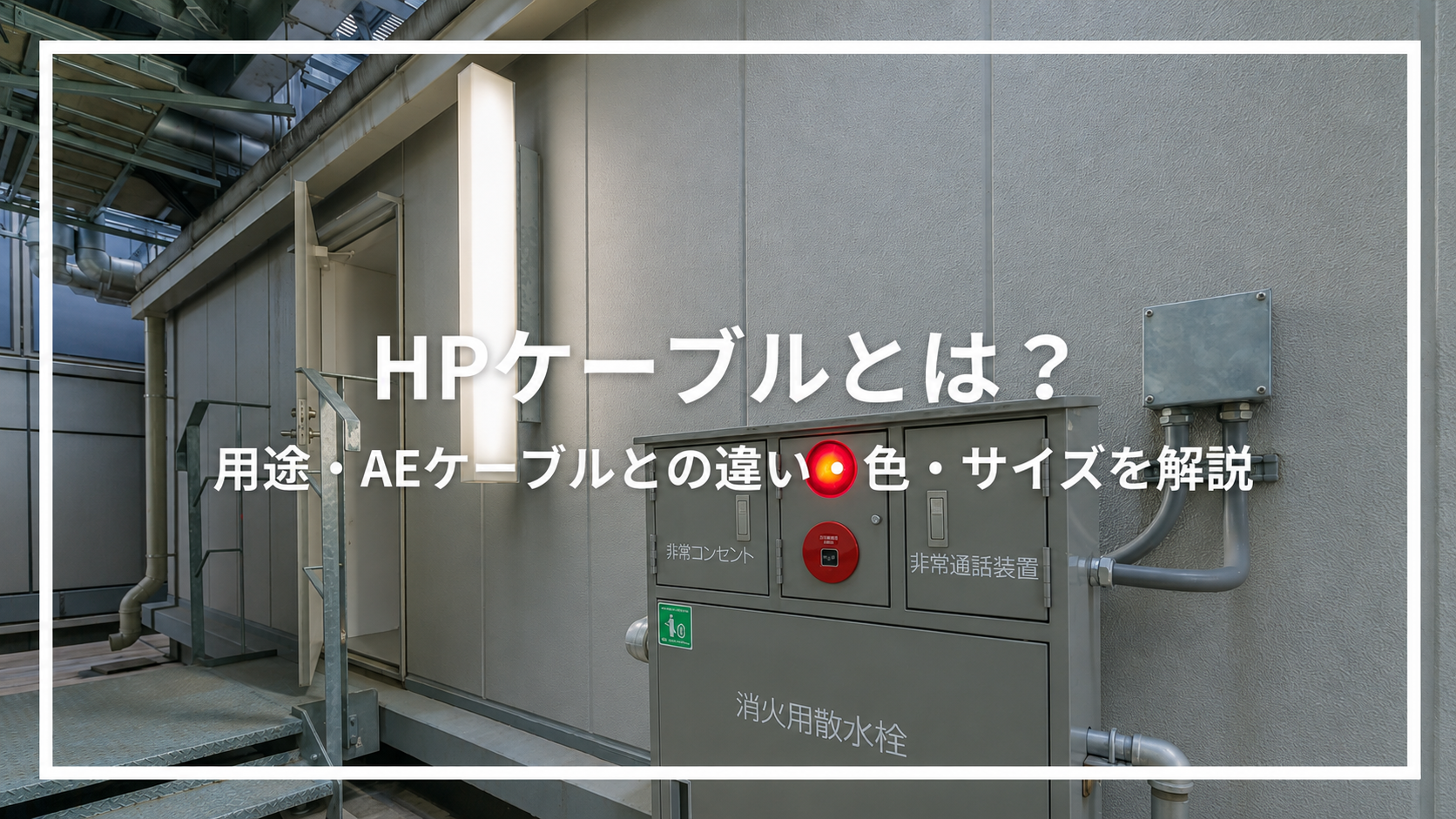HPケーブルとは？用途・AEケーブルとの違い・色・サイズを解説
